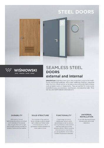 External and indoor steel seamless doors (EN)